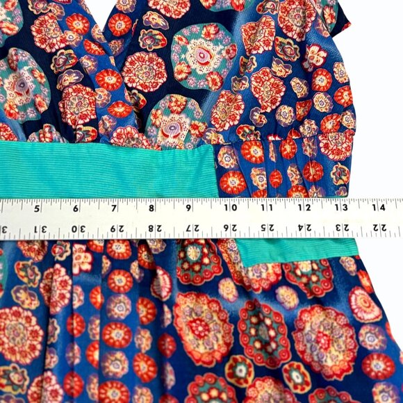 Marc‎ Jacobs Womens Patterned Dress Size 2 Sleeveless Plunging Neckline Bohemian - Picture 8 of 11